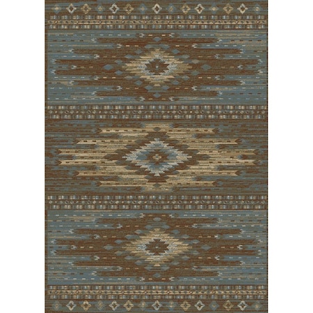 Sleep Ez 2 ft. 3 in. x 3 ft. 3 in. Lodge King Diamond Head Area Rug Blue SL3078747